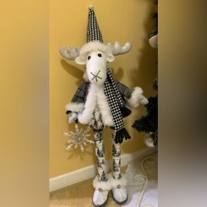 Holiday Moose Decoration NWT